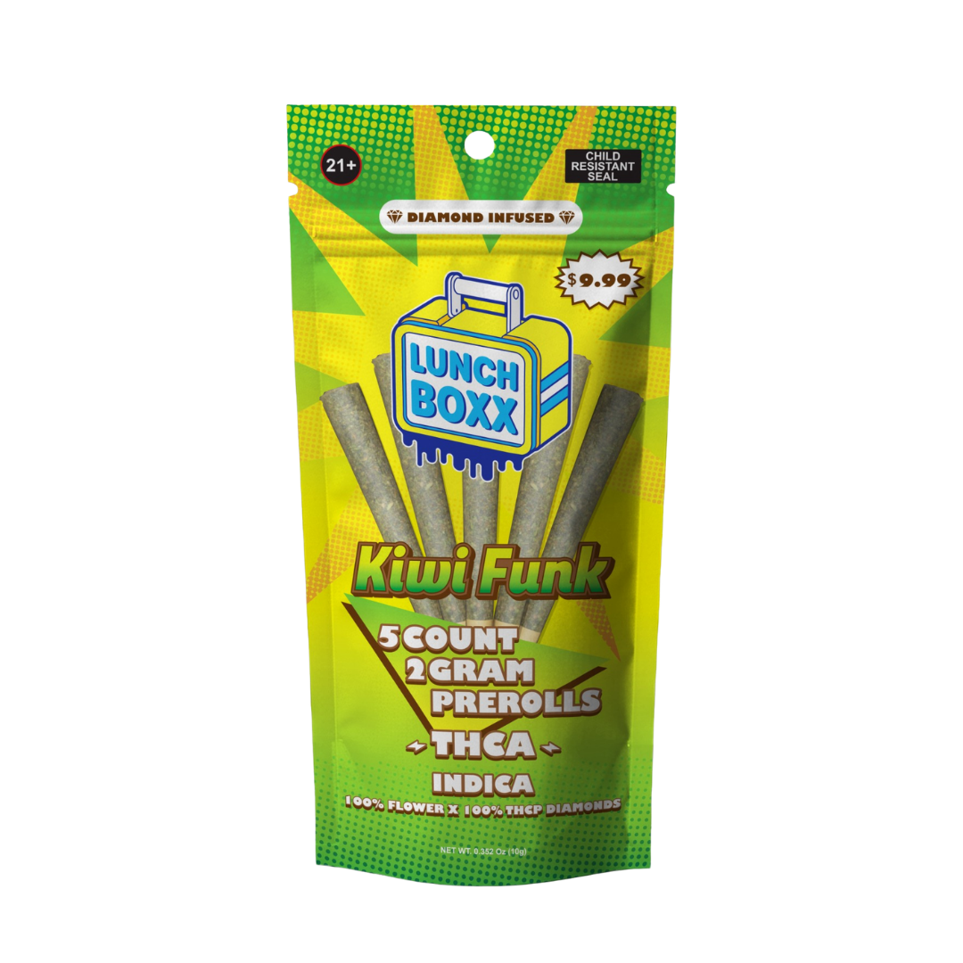 Kiwi Funk THCA Pre Roll 2 Pack | 10 Count Box