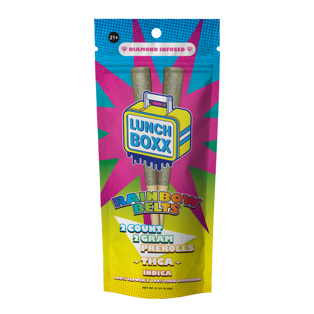 Rainbow Belts THCA Pre Roll 2 Pack | 10 Count Box