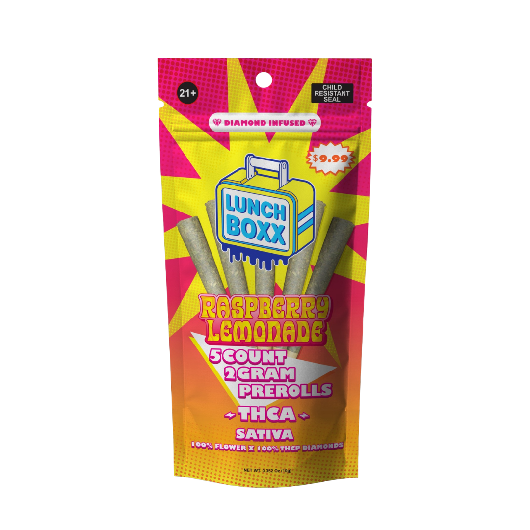 Raspberry Lemonade THCA Pre Roll 2 Pack | 10 Count Box